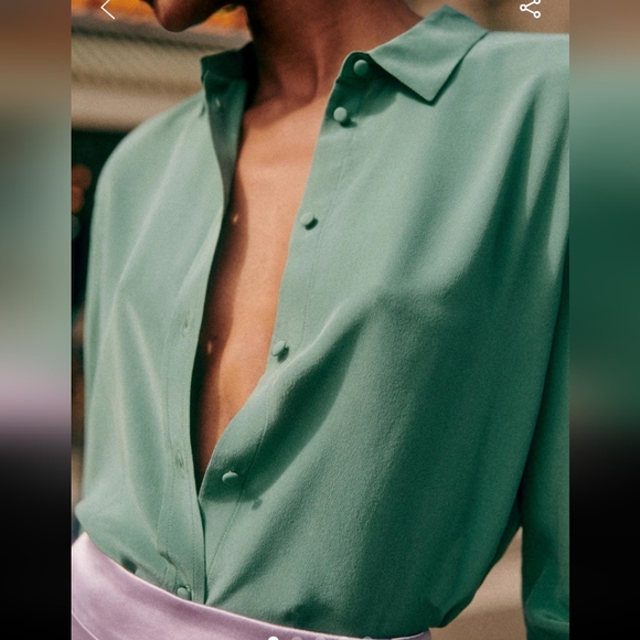 Sezane Tops - Sezane Ann 100% Silk Button Shirt